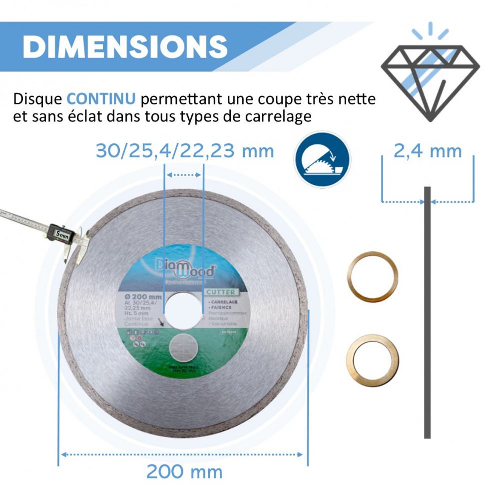 DISQUE DIAMANT CARRELAGE GRF - Battants chez Societe tunisienne de  quincaillerie