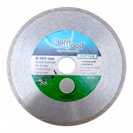 Disque diamant CUTTER D. 180 x Al. 25,4/22,23 x Ht. 5 mm - carrelage, faïence - DWORX