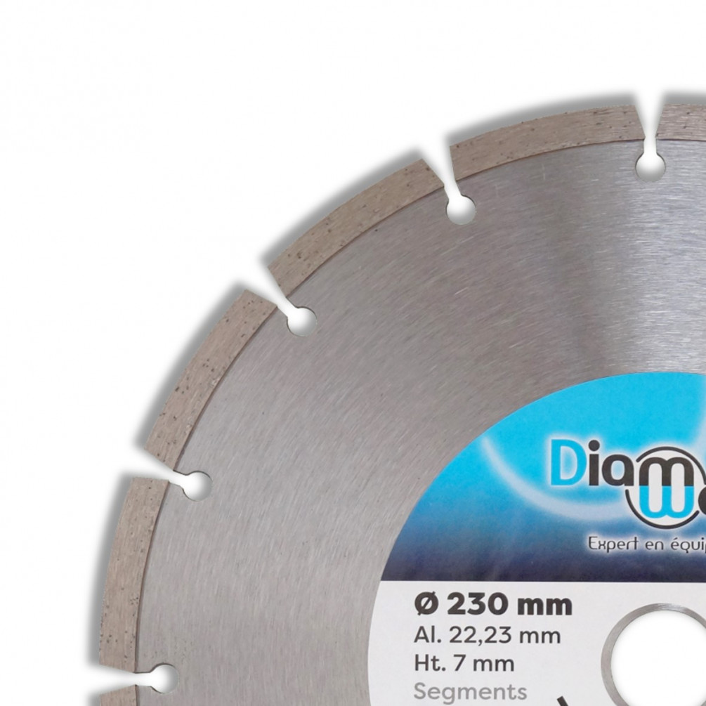 Disque diamant 230 mm sur flasque M122 , MIXTE , Spécial Béton + GRANIT +  Fonte , SAMEDIA SHOXX SRX13 420081