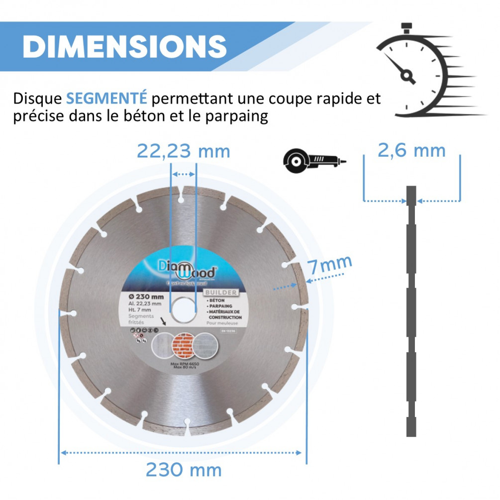 Disque Diamante Beton/beton Arme/maconnerie/granit FX-PRO - O 300 mm  FX-PRO300/22