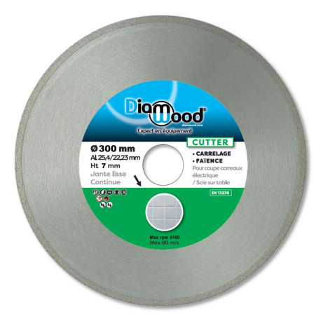Disque diamant 300 x Al. 30/25,4/22,23 x Ht. 7 mm carrelage, faïence - CUTTER - OMNIVOR