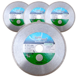 Lot de 3 disques diamant 180 x Al. 25,4/22,23 x Ht. 5 mm carrelage, faïence - CUTTER - OMNIVOR