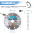 Disque diamant 115 x Al. 22,23 x Ht. 7 mm béton, matériaux de construction - BUILDER - OMNIVOR