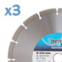 Lot de 3 disques diamant 230 x Al. 22,23 x Ht. 7 mm béton, parpaings, matériaux de construction - BUILDER - OMNIVOR