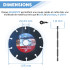 Disque à concrétion carbure multiusage 125 x Al. 22,23 x ép. 1,8 mm bois, plastique, plâtre, cuivre - EAGLE - OMNIVOR