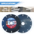Disque à concrétion carbure multiusage 125 x Al. 22,23 x ép. 1,8 mm bois, plastique, plâtre, cuivre - EAGLE - OMNIVOR