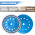 Plateau de surfaçage diamanté 230 x Al. 22,23 x Ht. 4,8 / 5 mm béton, matériaux de construction - PUSHKIN - OMNIVOR