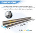 Jeu de 2 fers de dégauchisseuse/raboteuse 310 x 20 x 2.5 mm acier HSS (les 2 fers) - OMNIVOR