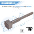 Boucharde 16 dents de 45 x 45 x L. 240 mm x Q. SDS-Max - Béton - OMNIVOR