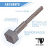 Boucharde 16 dents de 45 x 45 x L. 180 mm x Q. SDS-Plus / SDS+ - Béton - OMNIVOR