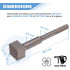 Boucharde 16 dents de 45 x 45 x L. 180 mm x Q. SDS-Plus / SDS+ - Béton - OMNIVOR