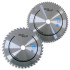 Lot de 2 lames de scie circulaire HM D. 250 x Al. 30 x ép. 2,8/1,8 mm x Z40-60 Alt pour bois - OMNIVOR