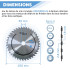 Lot de 2 lames de scie circulaire HM D. 250 x Al. 30 x ép. 2,8/1,8 mm x Z40-60 Alt pour bois - OMNIVOR
