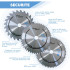 Lot de 3 lames de scie circulaire HM D. 250 x Al. 30 x ép. 2,8/1,8 mm x Z24-48-60 Alt pour bois - OMNIVOR