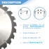 Lame de scie circulaire HM débit D. 216 x Al. 30 x ép. 2,8/1,8 mm x Z24 Alt nég pour bois - OMNIVOR