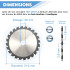 Lame de scie circulaire HM débit D. 216 x Al. 30 x ép. 2,8/1,8 mm x Z24 Alt nég pour bois - OMNIVOR