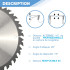 Lame de scie circulaire HM débit D. 250 x Al. 30 x ép. 3,2/2,2 mm x Z24 Alt + AR pour bois - OMNIVOR