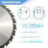 Lame de scie circulaire HM débit D. 315 x Al. 30 x ép. 3,2/2,2 mm x Z24 Alt + AR pour bois - OMNIVOR