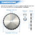 Lame de scie circulaire HM débit D. 315 x Al. 30 x ép. 3,2/2,2 mm x Z24 Alt + AR pour bois - OMNIVOR