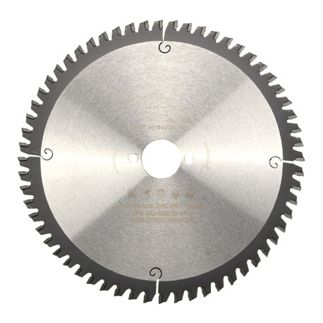 Lame de scie circulaire HM finition D. 216 x Al. 30 x ép. 2,8/2,0 mm x Z60 TP Neg pour Alu/bois - OMNIVOR