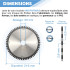 Lame de scie circulaire HM finition D. 216 x Al. 30 x ép. 2,8/2,0 mm x Z60 TP Neg pour Alu/bois - OMNIVOR