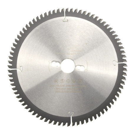 Lame de scie circulaire HM finition D. 255 x Al. 30 x ép. 3,2/2,2 mm x Z80 TP Neg pour Alu/bois - OMNIVOR