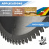 Lame de scie circulaire HM finition D. 305 x Al. 30 x ép. 2,6/2,0 mm x Z80 TP Neg pour Alu/bois - OMNIVOR