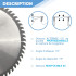 Lame de scie circulaire HM universelle D. 250 x Al. 30 x ép. 3,2/2,2 mm x Z60 Alt pour bois - OMNIVOR