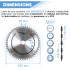 Lame de scie circulaire HM universelle D. 254 x Al. 30 x ép. 2,8/1,8 mm x Z48 TP Nég pour Alu/bois - OMNIVOR
