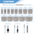Coffret 13 trépans Bi-Métal HSS (M3) PRO D. 16 à 102 x Lu. 38 mm + accessoires pour Acier, Bois, PVC - OMNIVOR
