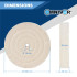 Lot de 2 Disques de Polissage D. 200 x ép. 25 x Al. 16 mm en Coton Cousu (80 plis) - OMNIVOR