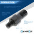 Adaptateur UNC 1-1/4 Mâle - 1/2" Gaz Mâle pour Couronne Diamantée et Machine de Type Carotteuse - OMNIVOR