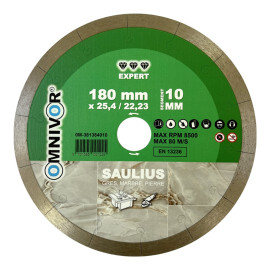 Disque Diamant 180 x Al. 25,4/22,23 x Ht. 10 mm Grès, Marbre, Pierre - SAULIUS - OMNIVOR