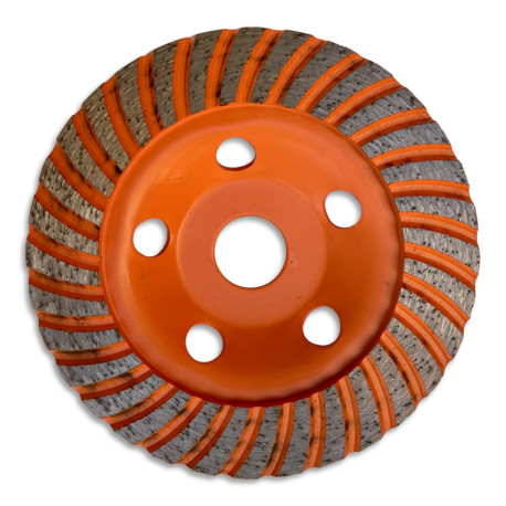 Plateau de Surfaçage/Ponçage Diamant Turbo Premium 125 x Al. 22,23 mm - Béton, Granit, Pierre - TURBOGRIND - OMNIVOR