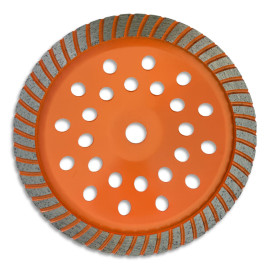 Plateau de Surfaçage/Ponçage Diamant Turbo Premium 230 x Al. 22,23 mm - Béton, Granit, Pierre - TURBOGRIND - OMNIVOR