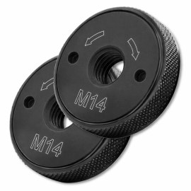Lot de 2 Écrous Serrage Rapide M14 Meuleuse - Sans Clé - Compatibles 115/125 mm - Changement Facile et Sécurisé - OMNIVOR