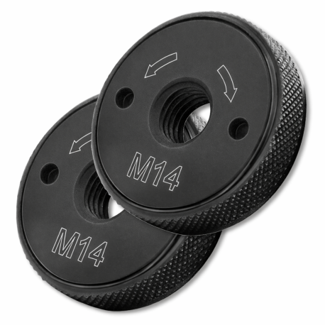 Lot de 2 Écrous Serrage Rapide M14 Meuleuse - Sans Clé - Compatibles 115/125 mm - Changement Facile et Sécurisé - OMNIVOR