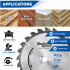 Lame de scie circulaire portative HM débit D. 210 x Al. 30 x ép. 2,8/1,8 mm x Z24 Alt pour bois - DWORX