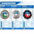Pack 3 Disques Diamant 115 mm Carrelage, Béton et Multi-Matériaux - Diamwood