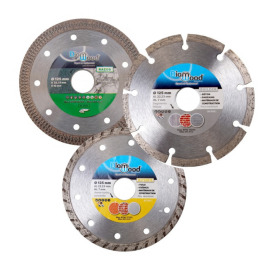 Pack 3 Disques Diamant 125 mm RAZOR, RUNNER, BUILDER - Carrelage et Maçonnerie - Diamwood