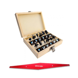 Pack Défonceuse Bois 12 Fraises Carbure Queue 6 mm + Réglet Toupilleur - OMNIVOR